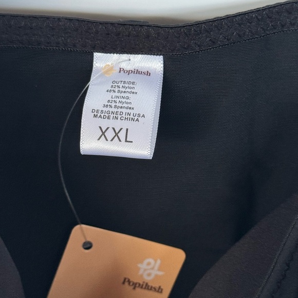 Popilush Corset Bodysuit for Women Tummy Control Shapewear Cowl Neck Tops Thong - Picture 8 of 10